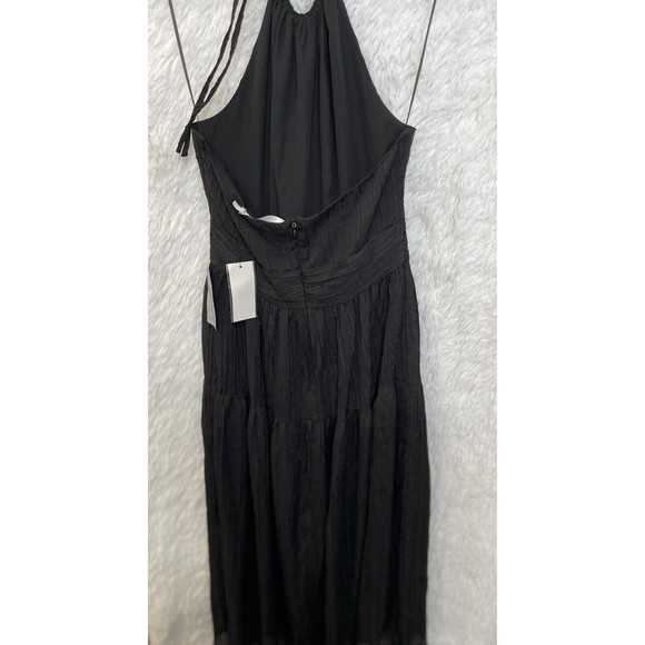 ASTR THE LABEL Halter Neck flowy Maxi teared Black Dress Size S $138 - Picture 5 of 10
